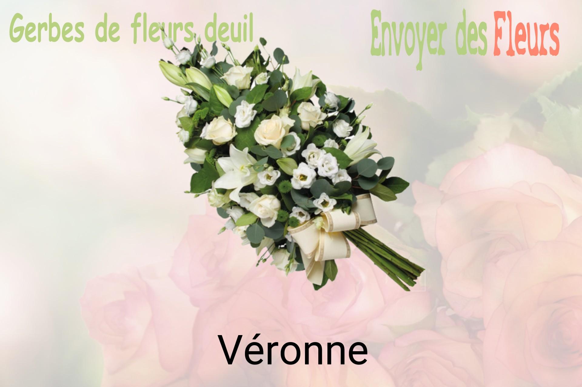Gerbe de fleurs de deuil livrée à Véronne